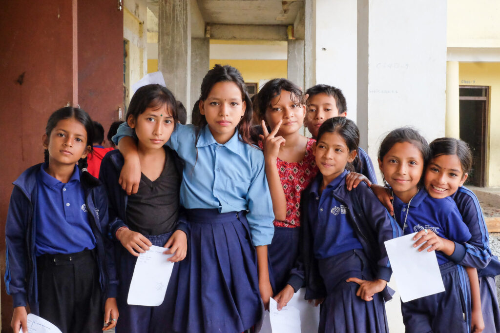 Young girls in Nepal are keen to learn